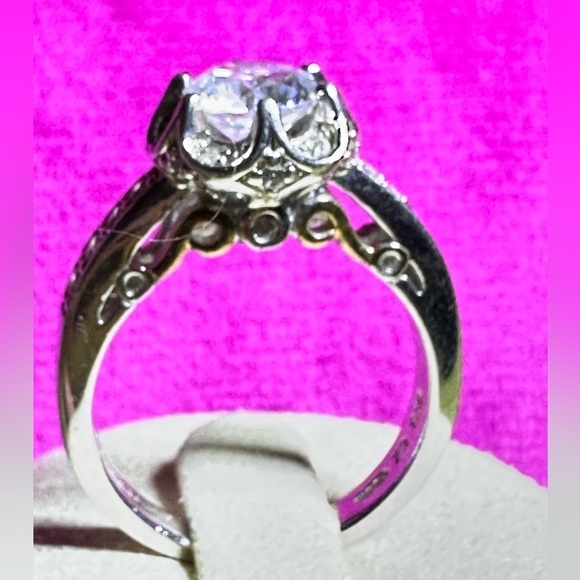 Verragio RING Sterling 925 Silver CZ 1.25carat Engagement wedding Sz 8 5493 P - Picture 1 of 14